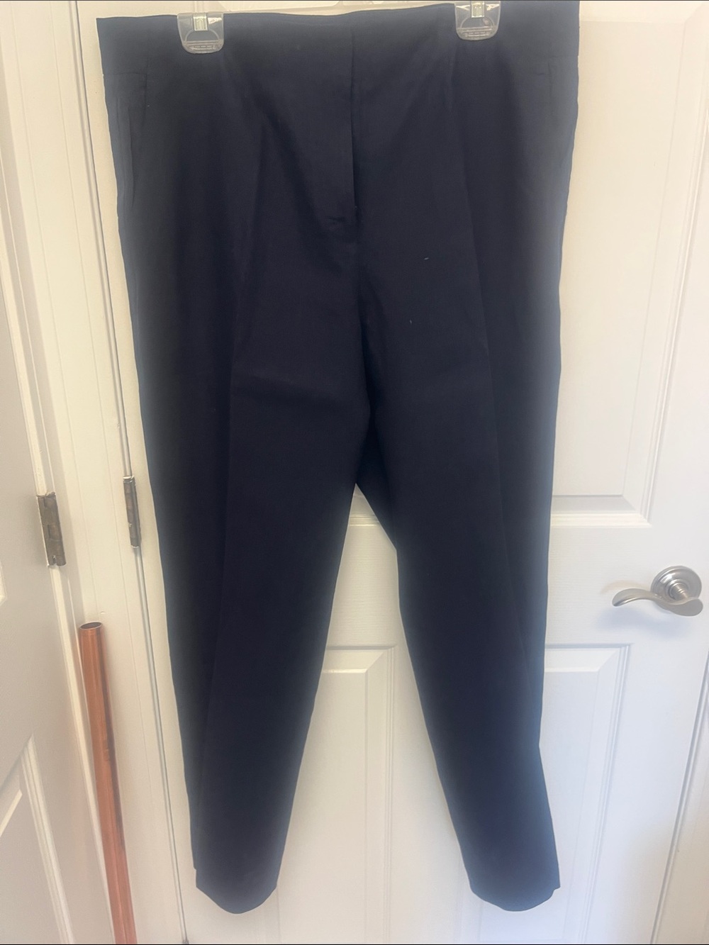 Talbots Southampton Pant Navy Women's Linen Dress Pants - Straight Leg